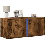 vidaXL Zidni TV ormarić s LED svjetlima boja hrasta 80x31x35 cm Cijene