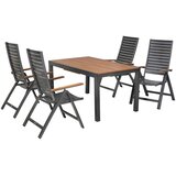 Gardenson VRTNA GARNITURA ASTROS aluminij barve grafita, naravne barve | Shoptok.si