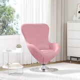 vidaXL jajčna stolica roza velur | Shoptok.si