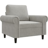  Fotelja svjetlosiva 60 cm baršunasta | Eponuda.com