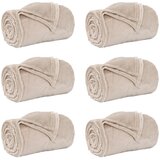 Pokrivači za bacanje 6 kom. Bež 200 x 150 cm 2.61 kg Runo | shoptok.hr