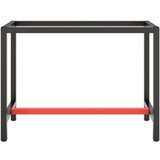 vidaXL Okvir za radni stol mat crni i mat crveni 110x50x79 cm metalni | shoptok.hr