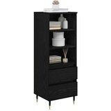 vidaXL Highboard Crni hrast 40 x 36 x 110 cm Konstruirano drvo | shoptok.hr