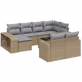 Maison Chic Seti vrtnega pohištva - Vrtna garnitura - Vrtni pohištvo set 11-delna z blazinami bež poli ratan, (21819018) | Shoptok.si