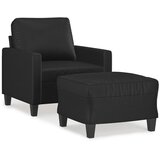  Fotelja s tabureom 60 cm od umjetne kože | Eponuda.com