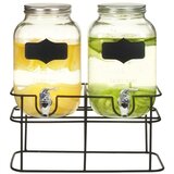  Dozatori za piće sa stalkom 2 kom 2 x 4 L stakleni | shoptok.hr