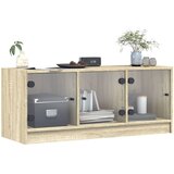 TV ormarić sa staklenim vratima boja hrasta sonome 102x37x42 cm | shoptok.hr
