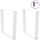  Noge za blagovaonski stol V-oblika 2 kom Bijele 90 x (72-73,3) cm Čelik | Eponuda.com