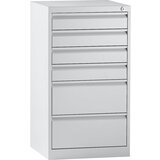 eurokraft basic Predalnik, jeklen, VxŠxG 900 x 500 x 500 mm, 6 predalov, barva predalov svetlo siva | Shoptok.si