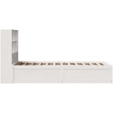 vidaXL Posteljni okvir brez vzmetnice bel 90x190 cm trdna borovina | Shoptok.si