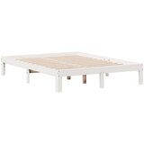  Krevet s regalom z knjige bez madraca bijeli 135x190cm borovina | shoptok.hr