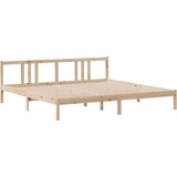 vidaXL Posteljni okvir z vzglavjem 200x200 cm trdna borovina, (21311334) | Shoptok.si