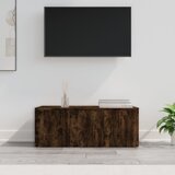 The Living Store TV omarica dimljeni hrast 80x34x30 cm inženirski les - TV Omarica, (21375348) Cene