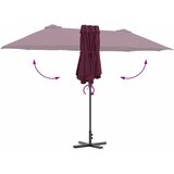  Vrtni suncobran Bordeaux Crvena 370 x 197 x 239 cm | shoptok.hr