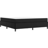 vidaXL Posteljni okvir z vzmetnico Črna 180 x 200 cm Umetna koža | Shoptok.si