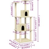  Penjalica za mačke sa stupovima za grebanje krem 141 cm | shoptok.hr