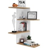 MID.YOU Kotni regal Balos, bela, barva hrasta | Shoptok.si