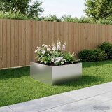  Vrtna saksija Srebrna 100 x 100 x 40 cm Pocinčani čelik | shoptok.hr