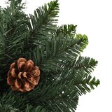  Umjetno osvijetljeno božićno drvce sa šiškama zeleno 210 cm | shoptok.hr
