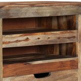  Komoda siva 100 x 30 x 50 cm od masivnog drva akacije | Eponuda.com