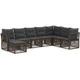 vidaXL Vrtna sedežna garnitura 8 pcs Siva poli ratan, (5000272483) | Shoptok.si