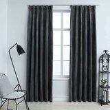 vidaXL Zavjese za zamračivanje 2 kom baršunaste antracit 140 x 245 cm | shoptok.hr