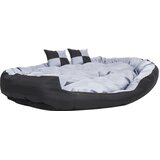  Dvostrani perivi jastuk za pse sivo-crni 150 x 120 x 25 cm | shoptok.hr