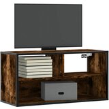 vidaXL TV omarica dimljen hrast 80x31x39,5 cm inženirski les in kovina Cene