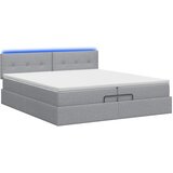  Krevet od pjene s madracem i LED-om Svjetlosiva 200 x 200 cm | shoptok.hr