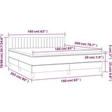  Box spring s madracem LED plavi 160x200 cm od tkanine | shoptok.hr