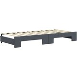  Izvlečna dnevna postelja temno siva 80x200 cm žamet | Shoptok.si