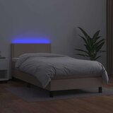  Box spring madrac LED cappuccino 100x200cm umjetna koža | shoptok.hr
