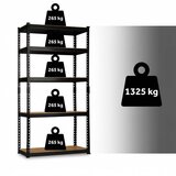 Humberg metalna polica za odlaganje 183 x 90 x 40 cm HR-853 crna | shoptok.hr