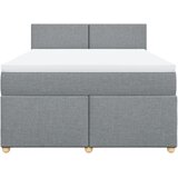  Krevet box spring s madracem svjetlosivi 140x200 cm od tkanine | shoptok.hr
