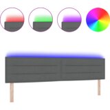 vidaXL LED vzglavje Zasnova Linij Temno sivo 100 cm Tkanina | Shoptok.si