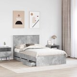  Krevetna konstrukcija s ladicama Betonski sivi 135 x 190 cm | Eponuda.com