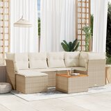 vidaXL 7-dijelni set vrtnih sofa od poliratana s jastucima bež | shoptok.hr