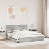  s od storage Siva Sonoma 160 x 200 cm Konstruirano drvo | shoptok.hr