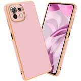 Cadorabo Ohišje, združljiv s Xiaomi v sijajnem roza - zlato - zaščitno prevleko iz fleksibilnega silikona TPU in z zaščito pred kamero, (20596575) | Shoptok.si