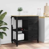  Kuhinjski kolica Jednobojno Crna | shoptok.hr