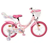 dječji bicikl Unicorn 16″ roza boje, dvije ručne kočnice