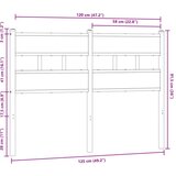  Uzglavlje smeđa boja hrasta 120 cm čelik i konstruirano drvo | shoptok.hr