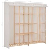 vidaXL Garderobna omara iz blaga 173x40x170 cm bela | Shoptok.si