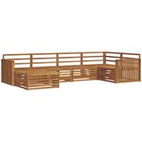  Set vanjskih sofa 6 kom. Prirodna Čvrsto drvo akacije Smeđa 327 x 168,5 x 73 cm | shoptok.hr