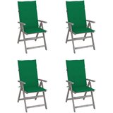 The Living Store Vrtni stoli 4 kosi z blazinami trden akacijev les - Vrtni Stol, (21478666) | Shoptok.si