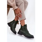 Boto Insulated Women's Boots with Zipper with Decorative Detail Dark Green Roselle | shoptok.hr