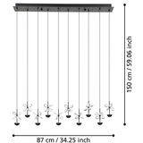 Eglo 390278 - led prigušiva viseći luster na sajli pianopoli LED/23W/230V 3000K | Eponuda.com