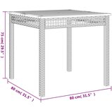  Vrtni stol sivi 80 x 80 x 75 cm od poliratana i bagremovog drva | shoptok.hr