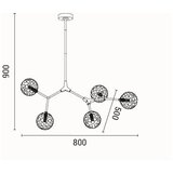  Luster na štangu GALILEA 5xG9/15W/230V siva | Eponuda.com