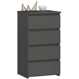 AKORD Cl4 Komoda, 4 Predali, Grafitno Siva, (5000332198) | Shoptok.si